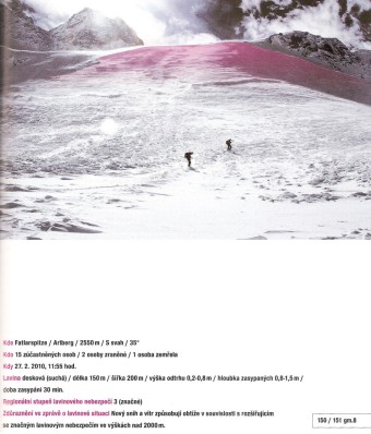 Zasněžená povrchová jinovatka.